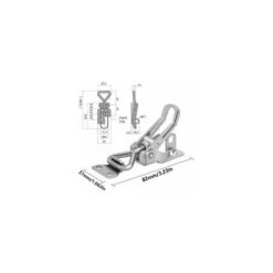 Loquet Bascule Acier Inoxydable, 2 Pièces Loquet à Bascule Métal, Fermeture Levier, Pas De Rouille, Fixation Solide, Pince Loquet Loquet Bascule, Pour Fixation Et Serrage Des Valises D'Armoires Porte -Rapid Soldes Boutique 100155586 3