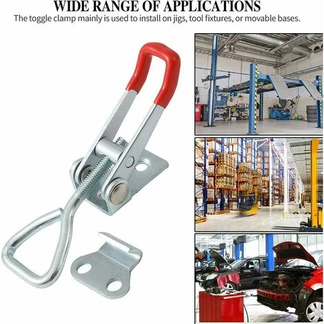 8 Pcs Loquet à Bascule En Métal 4001 Capacité De Rétention 100 Kg / 220 Lbs,Sauterelles De Menuisier Réglable Pour Fixation Et Serrage 3 8 Pcs Loquet à Bascule En Métal 4001 Capacité De Rétention 100 Kg / 220 Lbs,Sauterelles De Menuisier Réglable Pour Fixation Et Serrage – Image 3