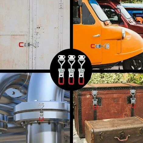 8 Pcs Loquet à Bascule En Métal 4001 Capacité De Rétention 100 Kg / 220 Lbs,Sauterelles De Menuisier Réglable Pour Fixation Et Serrage 5 8 Pcs Loquet à Bascule En Métal 4001 Capacité De Rétention 100 Kg / 220 Lbs,Sauterelles De Menuisier Réglable Pour Fixation Et Serrage – Image 5