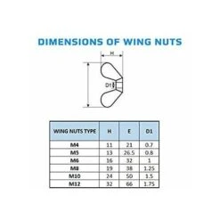 M8 Écrous à Oreilles Papillon (Paquet De 25) Zingué Pour Aux Boulons Et Fixations - Attaches A Toute Epreuve Norme Certifiée ISO965 DIN315 M8 (19mm X 38mm) -Rapid Soldes Boutique 100345386 4