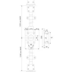Verrou 3 Points 1510 Zenith à Bouton Cylindre De 45mm Gauche - ISEO - 15100455HB3.5