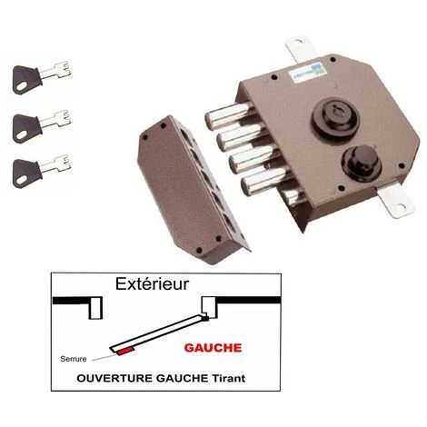 Serrure 3 Points Mottura 630 A2P1 Etoile Marron Agréé Assurances Avec 3 Clés A Pompe Incrochetables Gauche - Sans Tringle - 3 Clés 1 Serrure 3 Points Mottura 630 A2P1 Etoile Marron Agréé Assurances Avec 3 Clés A Pompe Incrochetables Gauche - Sans Tringle - 3 Clés