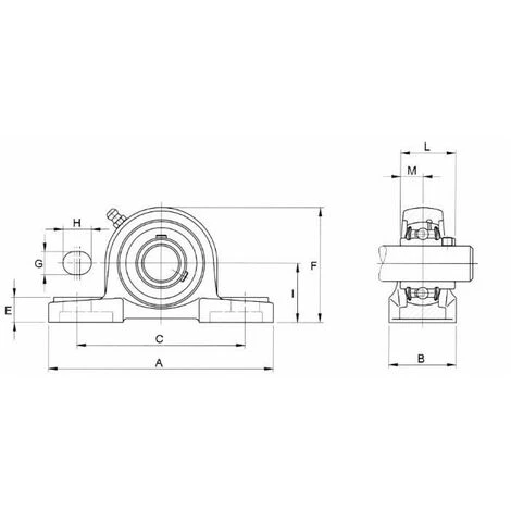 Palier à Semelle 165X83 UCP206 Arbre Ø 30 2 Palier à Semelle 165X83 UCP206 Arbre Ø 30 – Image 2