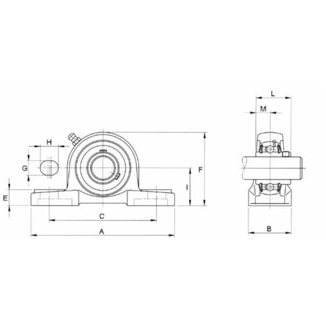 Palier à Semelle 167X92 UCP207 Arbre Ø 35 2 Palier à Semelle 167X92 UCP207 Arbre Ø 35 – Image 2