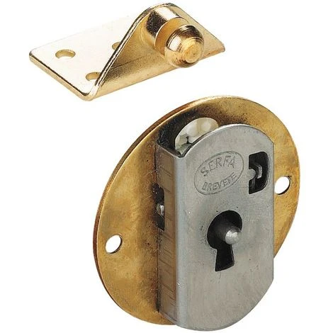 Serrure Ronde à Entailler - Axe : 22 Mm - Décor : Poli - SERFA 1 Serrure Ronde à Entailler - Axe : 22 Mm - Décor : Poli - SERFA