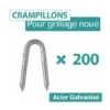 200 Crampillons Acier Galvanisé - Diamètre 2,5mm - Longueur 25mm