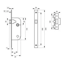 THIRARD - Serrure Encastrable Pour Porte Intérieure, Axe 40mm, Bouts Ronds, Blanc -Rapid Soldes Boutique 18620827 2