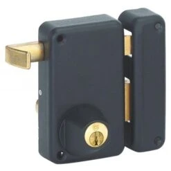 Serrure En Applique à Cylindre Rond Verticale à Tirage Gauche