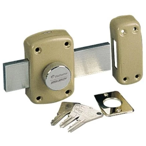 Verrou à Bouton Pour Porte Fine Garage Et Cave Cyclop Type 7600 - Longueur Du Pêne 145 Mm 1 Verrou à Bouton Pour Porte Fine Garage Et Cave Cyclop Type 7600 - Longueur Du Pêne 145 Mm