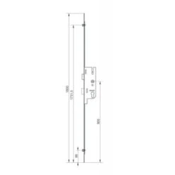 Crémone Serrure - Tétière 18 Mm - 3 Points - Axe 50 Mm Longueur 1800 Mm Cote D 900 Mm - Coffre 213 X 68 Mm - GU-Europa -Rapid Soldes Boutique 18999889 4