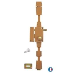 Serrurerie De Picardie - Serrure En Applique à Cylindre à Tirage Pour Porte D'entrée, 3 Pts, Gauche, Bronze, 4 Clés -Rapid Soldes Boutique 19999541 3