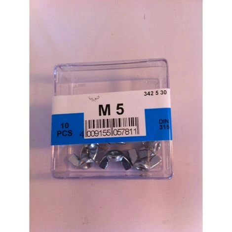 Ecrou Papillon Zingué - M 5 - Boite De 10 2 Ecrou Papillon Zingué - M 5 - Boite De 10 – Image 2