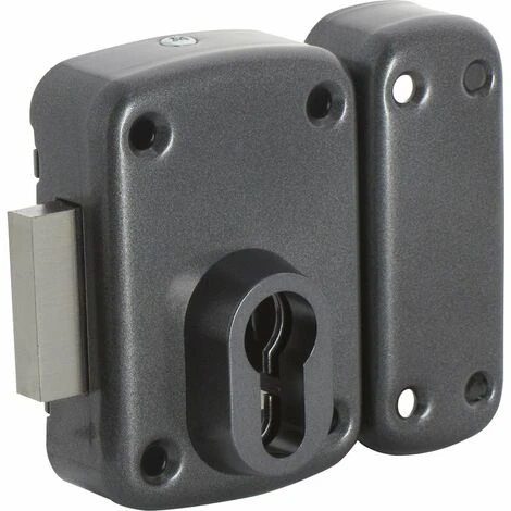 Verrou à Cylindre Gris Anthracite - Arnov - Iséo 1 Verrou à Cylindre Gris Anthracite - Arnov - Iséo