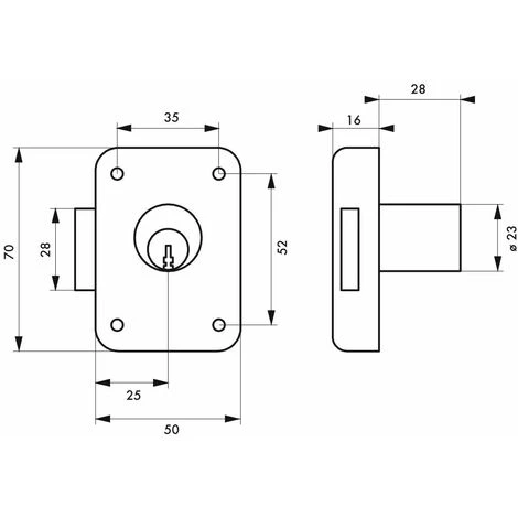 THIRARD - Serrure De Meuble En Applique Pour Porte D'ameublement, Gauche, Axe 25mm, 70x50mm, Noir, 3 Clés 3 THIRARD - Serrure De Meuble En Applique Pour Porte D'ameublement, Gauche, Axe 25mm, 70x50mm, Noir, 3 Clés – Image 3