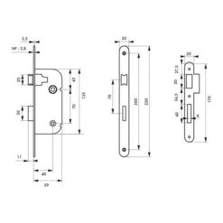 THIRARD - Serrure Encastrable NF à Condamnation Pour Salle De Bain Et Toilette, Axe 40mm, Bouts Ronds, Blanc -Rapid Soldes Boutique 23507302 2