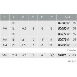 Écrou Perçage Trous Fraisés. 50 Unit. - Talla M6 / 10mm / 10,5mm / Zamak Naturel -Rapid Soldes Boutique 23967328 3