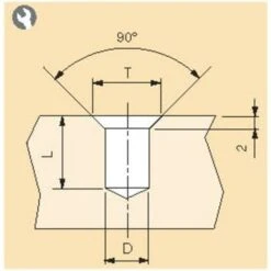 Écrou Perçage Trous Fraisés. 50 Unit. - Talla M6 / 10mm / 10,5mm / Zamak Naturel -Rapid Soldes Boutique 23967328 4