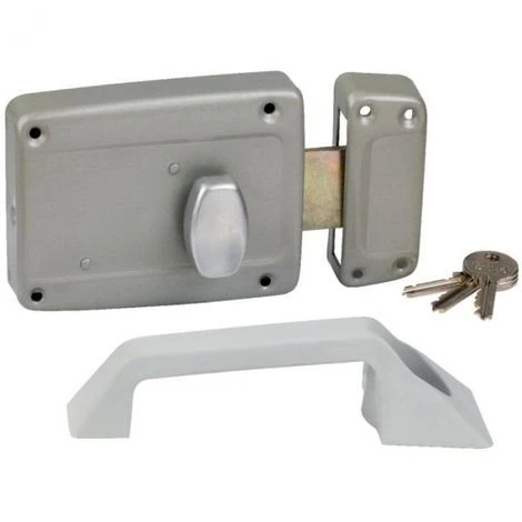 Serrure à Bouton Droite En Applique - Clé I - Pour Porte De Garage - Sélection Cazabox 1 Serrure à Bouton Droite En Applique - Clé I - Pour Porte De Garage - Sélection Cazabox