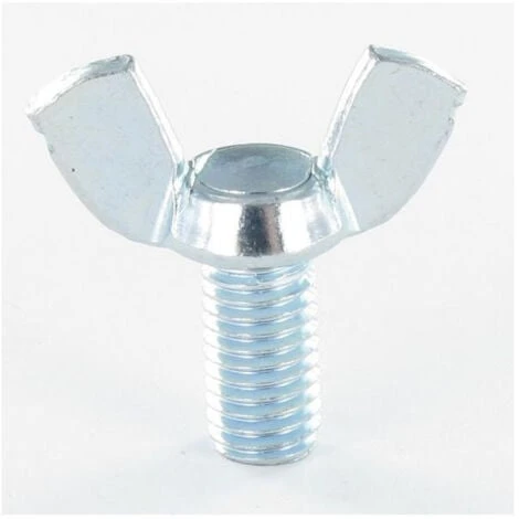 Vis Oreilles M8X30 Forme Américaine Acier Zingué Blanc Conditionnement: 10 Pieces 1 Vis Oreilles M8X30 Forme Américaine Acier Zingué Blanc Conditionnement: 10 Pieces