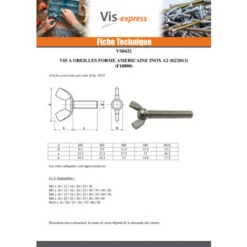 Vis à Oreilles M5X25 Forme Américaine Inox A2 Conditionnement: 10 Pieces 7 Vis à Oreilles M5X25 Forme Américaine Inox A2 Conditionnement: 10 Pieces -Rapid Soldes Boutique 27067194 4