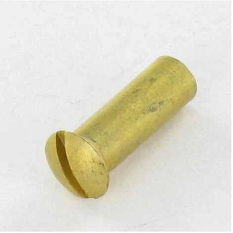 Écrou Relieur Tête Fraisée Bombée TFB Fendue M4X12 5X16 Laiton Conditionnement: Unitaire 1 Écrou Relieur Tête Fraisée Bombée TFB Fendue M4X12 5X16 Laiton Conditionnement: Unitaire