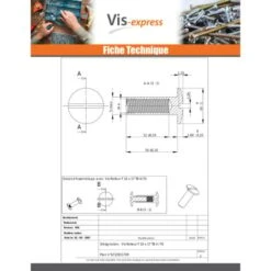 Écrou Relieur Tête Bombee Fendue M4X12 5X16 Laiton Conditionnement: Unitaire -Rapid Soldes Boutique 27118726 3