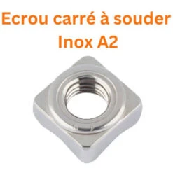 Écrou à Souder Carré M6 Inox A2 Conditionnement: Unitaire