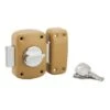 Verrou CORVETTE, Bouton Cylindre 60 Mm, Epoxy Or, 3 Clés THIRARD