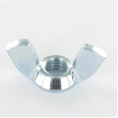 Écrou Oreilles M7 Forme Américaine Pas De 100 Acier Zingué Blanc Conditionnement: Unitaire 1 Écrou Oreilles M7 Forme Américaine Pas De 100 Acier Zingué Blanc Conditionnement: Unitaire
