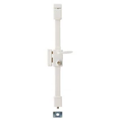 THIRARD - Serrure En Applique Beluga à Fouillot Pour Porte D'entrée, Gauche, 3 Pts, Cylindre HG5 Ø23mm, Axe 45mm, Blanc, 4 Clés