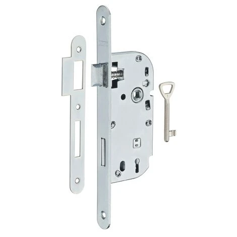 THIRARD - Serrure Encastrable à Clé Pour Porte De Chambre, Axe 40mm, Bouts Ronds, Blanc, 1 Clé 1 THIRARD - Serrure Encastrable à Clé Pour Porte De Chambre, Axe 40mm, Bouts Ronds, Blanc, 1 Clé