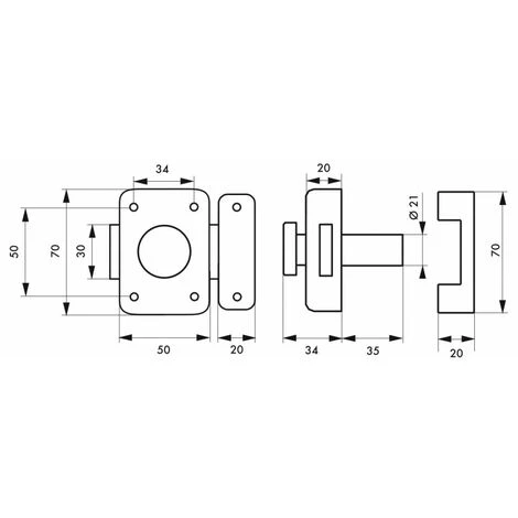 THIRARD - Verrou à Bouton VSPM Pour Porte Intérieure, Cylindre 35, Bronze, 3 Clés 2 THIRARD - Verrou à Bouton VSPM Pour Porte Intérieure, Cylindre 35, Bronze, 3 Clés – Image 2