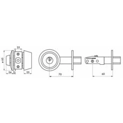 THIRARD - Serrure Horizontale Tubulaire En Applique à Bouton Pour Porte D'entrée, Axe Réglable, Doré, 3 Clés 5 THIRARD - Serrure Horizontale Tubulaire En Applique à Bouton Pour Porte D'entrée, Axe Réglable, Doré, 3 Clés -Rapid Soldes Boutique 30441812 3