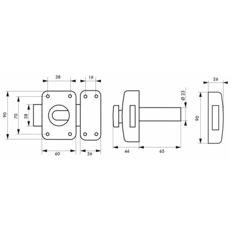 THIRARD - Verrou Pour Porte D'entrée Transit 2 à Bouton Et Cylindre 65 Mm 2 THIRARD - Verrou Pour Porte D'entrée Transit 2 à Bouton Et Cylindre 65 Mm – Image 2