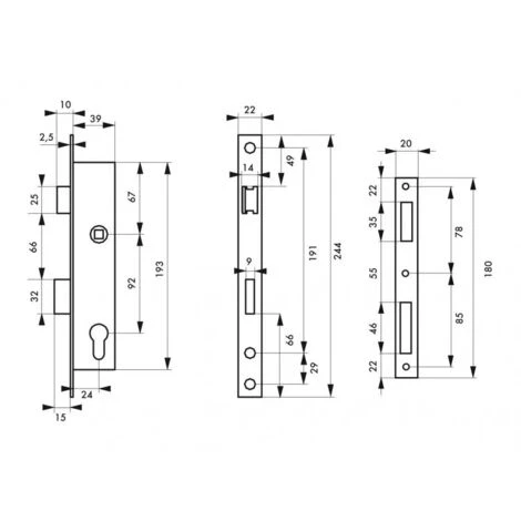 THIRARD - Serrure Encastrable Pour Porte D'entrée Axe 24 L 39 2 THIRARD - Serrure Encastrable Pour Porte D'entrée Axe 24 L 39 – Image 2