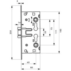THIRARD - Serrure Encastrable Pour Porte D'intérieur De Chaufferie (version Standard) -Rapid Soldes Boutique 31654510 2