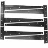 AIDUCHO Lot De 6 Charnières En T Résistantes Pour Abri De Jardin, Portail En Bois, Charnières De Portail De Grange Noires En Fer Forgé Antirouille
