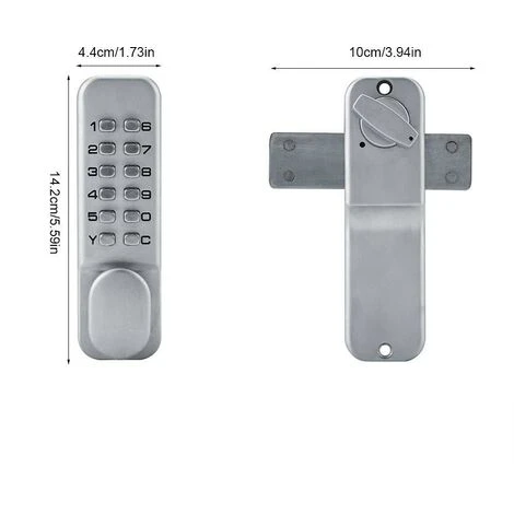 AIDUCHO Serrure De Porte Ditial Avec Clavier à Code D'accès Mécanique OS25A 4 AIDUCHO Serrure De Porte Ditial Avec Clavier à Code D'accès Mécanique OS25A – Image 4