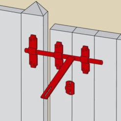 AFBAT Verrou Vervelle Acier Zingué, H.195 X L.200 X P.30 Mm 7 AFBAT Verrou Vervelle Acier Zingué, H.195 X L.200 X P.30 Mm -Rapid Soldes Boutique 35174020 4