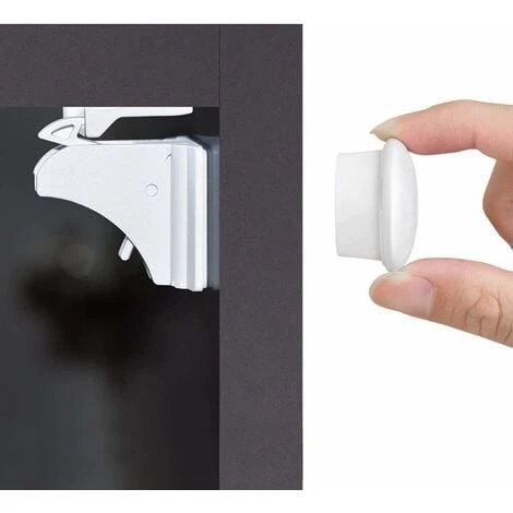 LITZEE Bloc Porte Securite Bebe (4 Serrures + 1 Clés), Bloque Porte Bébé Magnétique, Installation Facile En Quelques Secondes, Aucun Outil Ni Vis Nécessaires 1 LITZEE Bloc Porte Securite Bebe (4 Serrures + 1 Clés), Bloque Porte Bébé Magnétique, Installation Facile En Quelques Secondes, Aucun Outil Ni Vis Nécessaires