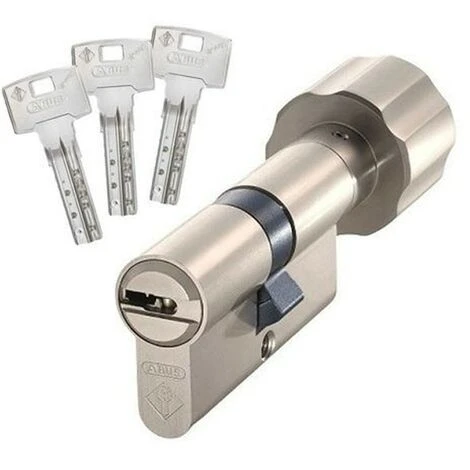 Cylindre à Bouton 30x30 Mm Haute Sécurité ABUS BRAVUS 2000 Avec 3 Clés 1 Cylindre à Bouton 30x30 Mm Haute Sécurité ABUS BRAVUS 2000 Avec 3 Clés
