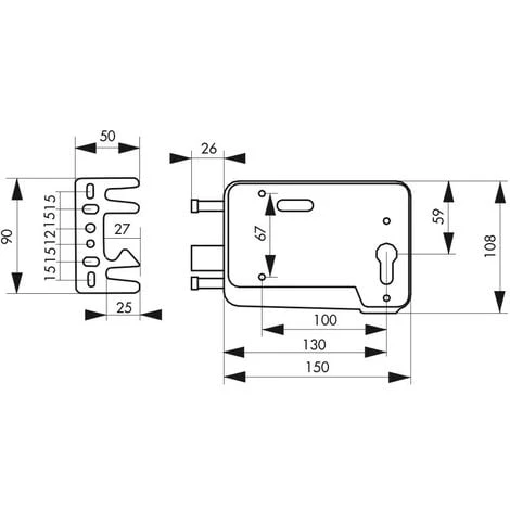 Thirard - BOIT. Cyl. Réver. Pour Porte Bois Ou PVC Gris - 900069 2 Thirard - BOIT. Cyl. Réver. Pour Porte Bois Ou PVC Gris - 900069 – Image 2