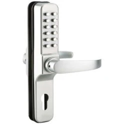 Thirard - Serrure à Combinaison Chromée Mat Avec Béquille Double Pour Serrure à Encastrer Entraxe 70 Mm 3 Clés