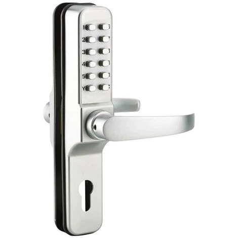 Thirard - Serrure à Combinaison Chromée Mat Avec Béquille Double Pour Serrure à Encastrer Entraxe 70 Mm 3 Clés 1 Thirard - Serrure à Combinaison Chromée Mat Avec Béquille Double Pour Serrure à Encastrer Entraxe 70 Mm 3 Clés