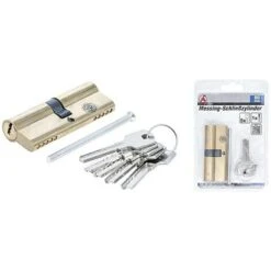 Barillet Cylindre De Serrure 80 Mm En Laiton Avec 5 Cles -Rapid Soldes Boutique 40288828 4