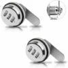 Serrure à Came à Combinaison De Code,2 Pièces Serrure à Combinaison De Tiroir,Serrure à Came à Languette Rotative Pour Boîte à Outils Pour Armoire à Tiroirs De Bureau Guazhuni (Argent)