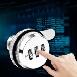 Serrure à Came à Combinaison De Code,2 Pièces Serrure à Combinaison De Tiroir,Serrure à Came à Languette Rotative Pour Boîte à Outils Pour Armoire à Tiroirs De Bureau Guazhuni (Argent) -Rapid Soldes Boutique 47436570 3