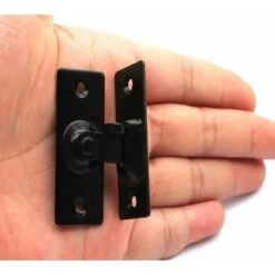 Loquet Et Targette，Petit Verrou De Porte Canggu à 90 Degrés, Verrou De Porte à Angle Droit, Verrou De Porte Coulissante, Verrou De Porte Coulissante, Loquet De Porte à Boucle Guazhuni （Noir） -Rapid Soldes Boutique 47436609 4