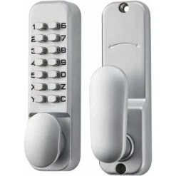 Alliage De Zinc Verrou De Porte A Code Sans Clé Serrure à Code Mécanique Style Rétro Code Lock, Convient Pour Garage/hôtel/Bureau/Studio/Entrepôt/Dossiers Guazhuni (argent)