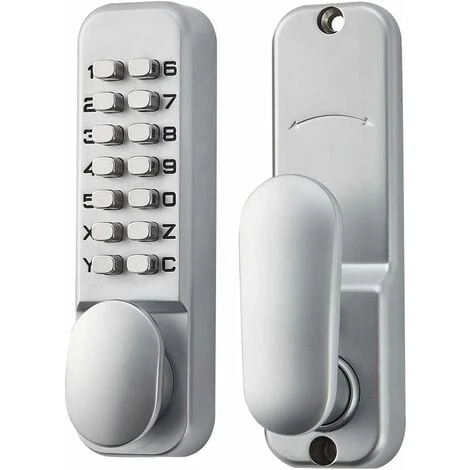 Alliage De Zinc Verrou De Porte A Code Sans Clé Serrure à Code Mécanique Style Rétro Code Lock, Convient Pour Garage/hôtel/Bureau/Studio/Entrepôt/Dossiers Guazhuni (argent) 1 Alliage De Zinc Verrou De Porte A Code Sans Clé Serrure à Code Mécanique Style Rétro Code Lock, Convient Pour Garage/hôtel/Bureau/Studio/Entrepôt/Dossiers Guazhuni (argent)